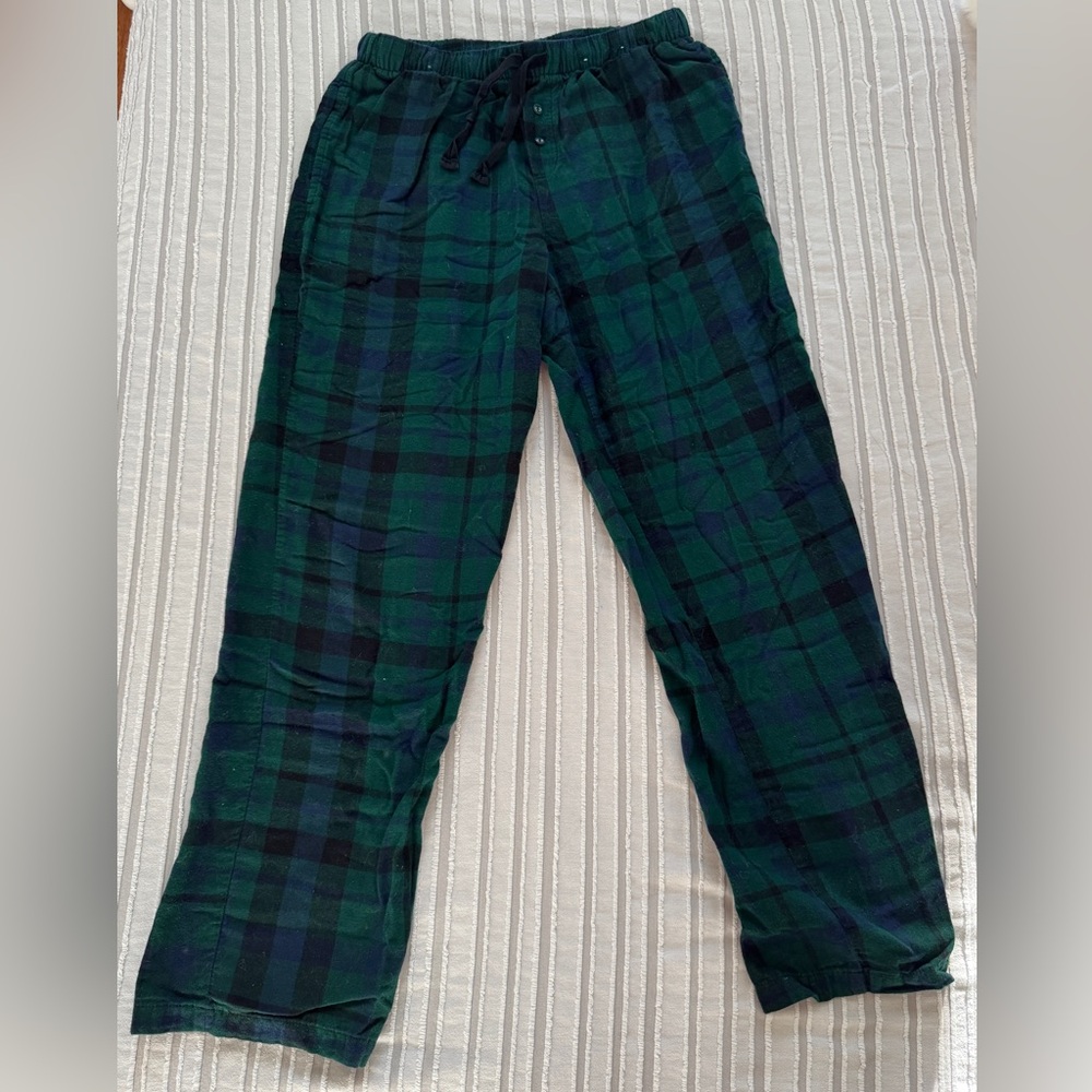 Stars Above Plaid Pajama Pants in Green and Black